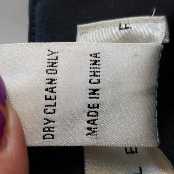 Bill Levkoff- Womens Black Satin Ruched Pleated bodycon mini Dress Sz.6 - Picture 10 of 10